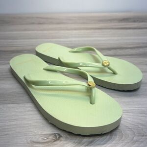 *~*  TORY BURCH Green Flip Flops ~ Spring Summer *~*